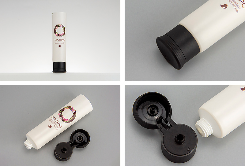 Hand cream tube with flip top cap tube