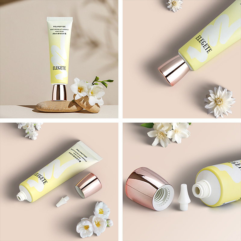 cosmet plastic tube cream logo cosmetic tube hand