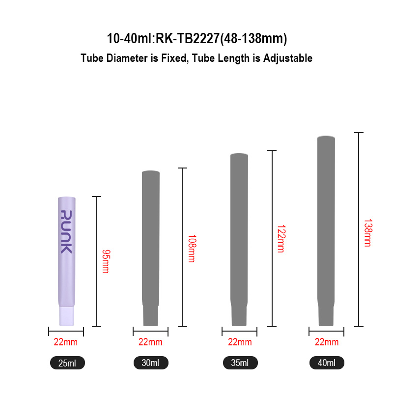 Runk cosmetic tube size Runk cosmetic tube size