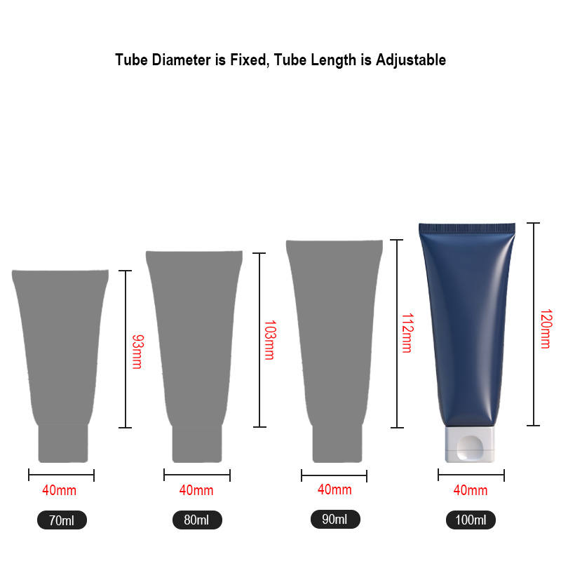 Runk cosmetic tube size