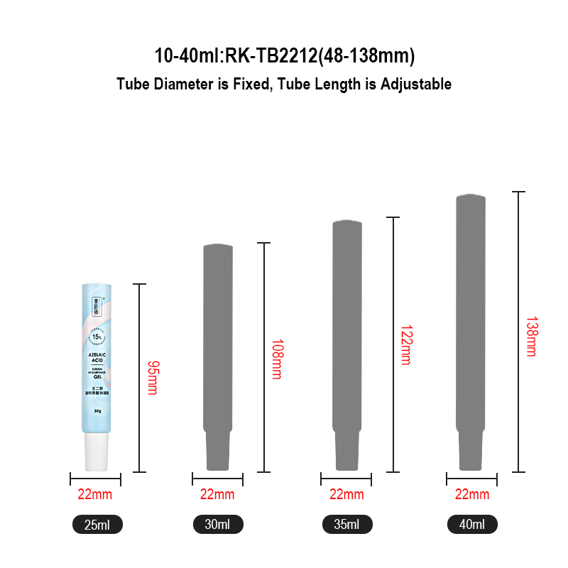 Runk cosmetic tube size