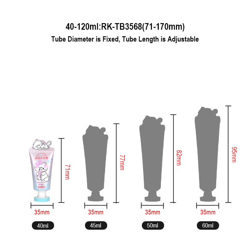 Runk cosmetic tube size